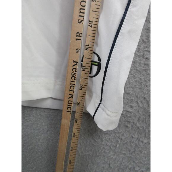 NWT Sergio Tacchini TCP Shorts Mens Size 4XL Mesh Lined WHITE NAVY BLUE Shorts - Picture 8 of 13